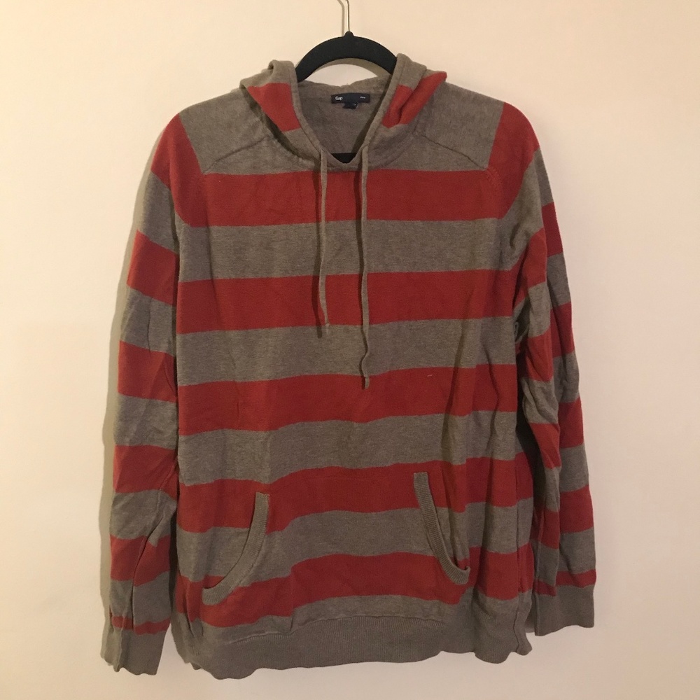 GAP Striped Hooded Sweater